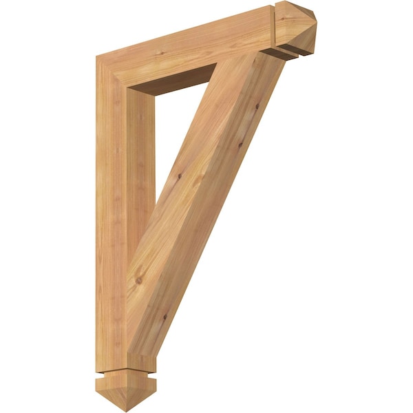 Ekena Millwork Traditional Arts & Crafts Smooth Bracket, Western Red Cedar, 3 1/2"W x 22"D x 30"H BKT04X22X30TRA03SWR - main